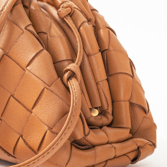 Bottega Veneta The Mini Pouch Carmel Nappa Intrecciato Crossbody - Picture 8 of 11